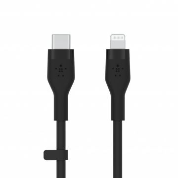 Belkin Belkin BOOST CHARGE Flex Silicone cable USB-C to Lightning - 1M - Black