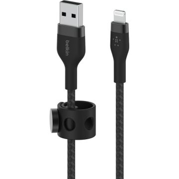 Belkin Belkin BOOST CHARGE PRO Flex USB-A to LTG, Braided Silicone Cable - 2M - Black