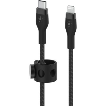 Belkin Belkin BOOST CHARGE PRO Flex USB-C to LTG, Braided Silicone Cable - 1M - Black