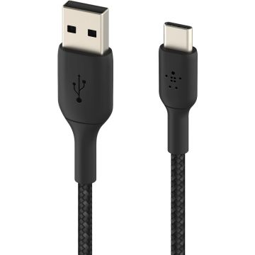 Belkin Belkin BOOST CHARGE USB-A to USB-C Cable, Braided - 1M - Black