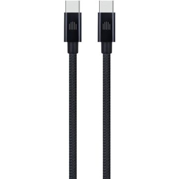 Dviced Dviced Cable USB-C to USB-C Nylon Textile 0,25m - Black