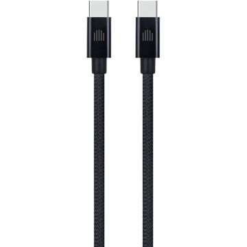 Dviced Dviced Cable USB-C to USB-C Nylon Textile 1,25m - Black