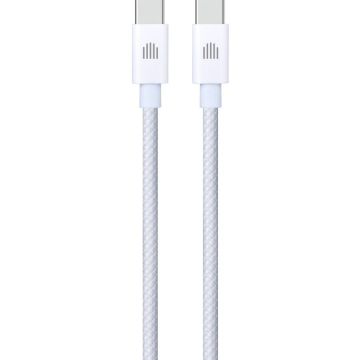 Dviced Dviced Cable USB-C to USB-C Nylon Textile 1,25m - White