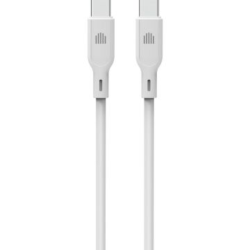 Dviced Dviced Cable USB-C to USB-C silicone 1,25m - White