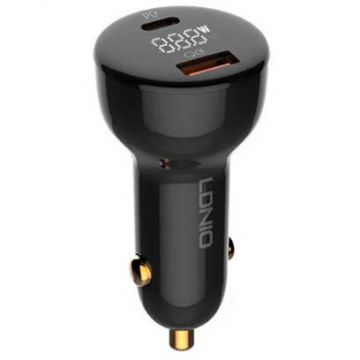 Incarcator Auto C101 USB + USB-C 100W Negru