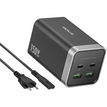 Incarcator PD150W 2xUSB-C 2xUSB-A  UE Negru