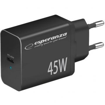 Incarcator Retea EZC108K   45W USB Type-C  Negru