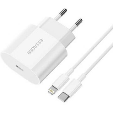 Incarcator USB-C 20W USB-C -Lightning Alb