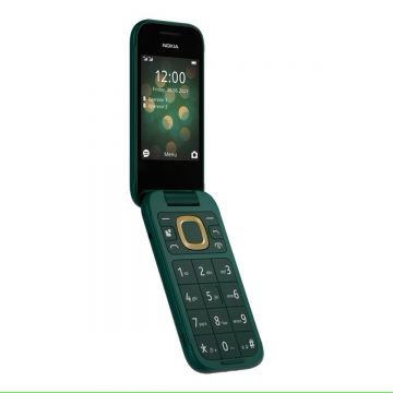 Resigilat - Telefon mobil Nokia 2660 Flip, 4G, 128 MB, 48 MB RAM, Dual SIM, Verde Lush