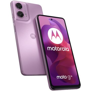 Telefon mobil Motorola Moto g24, 128GB, 4GB RAM, Dual SIM, Pink Lavender