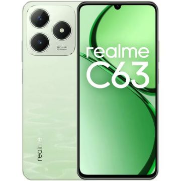 Telefon Mobil Realme C63, 8GB RAM, Memorie 256GB, Dual Sim, Verde Green