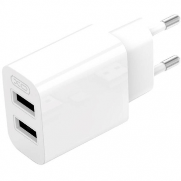 Incarcator L109  2.4A 12W 2x USB-A Cablu USB Type-C Alb