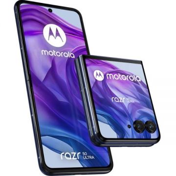 Motorola Telefon Mobil Motorola Razr 50 Ultra, Procesor Qualcomm SM8635 Snapdragon 8s Gen 3, Octa-Core, Foldable LTPO AMOLED Capacitive touchscreen 6.9, 12GB RAM, 512GB Flash, Camera Duala 50 + 50 MP, 5G, Wi-Fi, Dual SIM, Android, Albastru