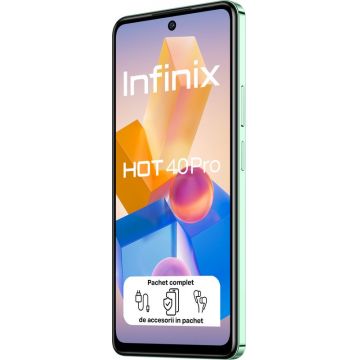 Smartphone INFINIX HOT 40 Pro, 256GB, 8GB RAM, Dual SIM, 4G, 4-Camere, Starfall Green