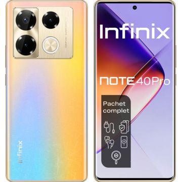 Smartphone INFINIX NOTE 40 Pro, 256GB, 12GB RAM, Dual SIM, 4G, 4-Camere, Titan Gold