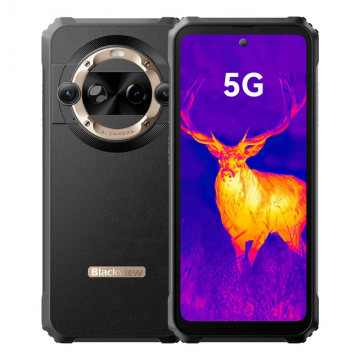 Telefon mobil Blackview BL9000 Pro Gold, Resigilat, 5G, Camera termica FLIR Lepton 3.5 MyFLIR Pro APP, 6.78 2.4K FHD+ 120Hz, 36GB RAM(12GB+24GB), 512GB ROM, Android 14, 50MP, 8800mAh, 120W, Media