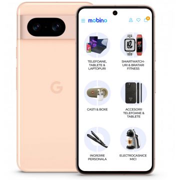 Telefon mobil Google Pixel 8, 128GB, 8GB RAM, 5G, Dual-SIM, Roz Rose