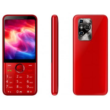 Telefon Mobil iSEN F95, Rosu, 4G, Dual SIM, 2.8 TFT, 48MB RAM + T-Flash 32GB, Camera 0.08 MP, 1000 mAh