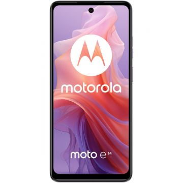 Telefon mobil Motorola Moto e14, Dual SIM, 2GB RAM, 64GB, Pastel Purple