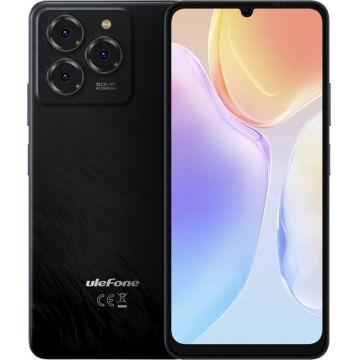 Telefon Mobil Ulefone Note 20 Pro, Negru Satin, 4G, 6.75 HD+, Android 14, 8GB RAM (4GB + 4GB extensibili), 128GB ROM, Camera 50MP spate + 8MP fata, 6000mAh, Dual SIM