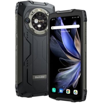 Blackview Telefon Mobil Blackview BV9300 Pro, Procesor MTK Helio G99, IPS 6.7, 12GB RAM, 256GB Flash, Camera Duala 64 + 8 MP, Wi-Fi, 4G, Dual SIM, Android, Negru