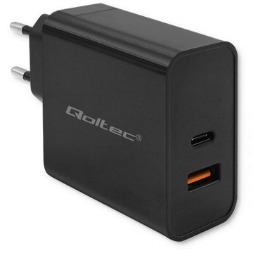 Incarcator 52380 Super Quick PD    1xUSB-C 1xUSB   65W  5-20V  1.5-3.25A Negru