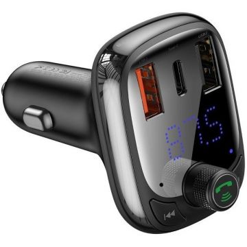 Incarcator cu functie de Modulator FM, Bluetooth 5.0, Quick Charge / Power Delivery 3.0, Black