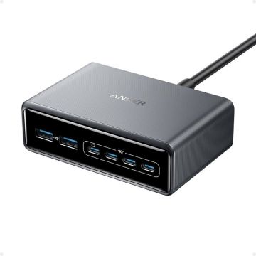 Statie Incarcare Prime GaN 2x USB-A 4x USB-C PD 200W  Negru