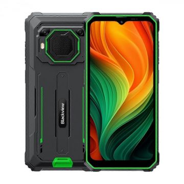 Telefon mobil Blackview BV6200 Plus Verde, 4G, 6.56 HD+IPS, Boxa 3W, 24GB RAM (8GB + 16GB extensibili), 256GB ROM, Android 14, Unisoc T606, NFC, 11000mAh, 18W, Dual SIM