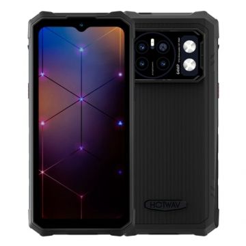 Telefon mobil HOTWAV Cyber 13, Negru, 4G, 6.6 FHD+, 16GB RAM (8GB + 8GB extensibili), 128GB ROM, Android 14, Unisoc T606, 10800mAh, NFC, Face ID, Dual SIM