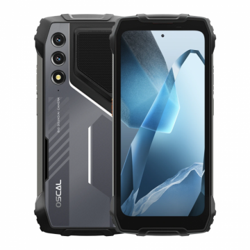 Telefon mobil OSCAL PILOT 1, Negru, 4G, 6.67 HD+, 18GB RAM(6GB + 12GB), 256GB ROM, Android 14, MediaTek Helio G81, 15000mAh, IP68 IP69K, Dual SIM