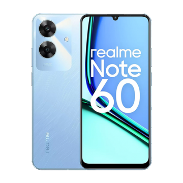 Telefon Mobil Realme Note 60, Procesor Unisoc Tiger T612 Octa-Core, IPS LCD Touchscreen 6.74inch, 6GB RAM, 128GB Flash, Camera 32 MP, Wi-Fi, 4G, Dual Sim, Android (Albastru)