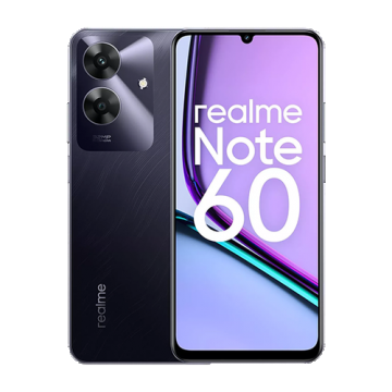 Telefon Mobil Realme Note 60, Procesor Unisoc Tiger T612 Octa-Core, IPS LCD Touchscreen 6.74inch, 6GB RAM, 128GB Flash, Camera 32 MP, Wi-Fi, 4G, Dual Sim, Android (Negru)