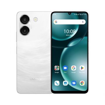 Telefon mobil UMIDIGI G9A, Alb, 4G, 6.75 HD+, 8GB RAM (4GB + 4GB extensibili), 64GB ROM, Android 14 Go, 13MP Ultra-Clear AI Camera, 5000mAh, Dual SIM