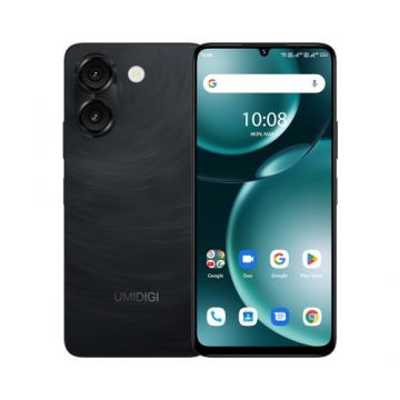 Telefon mobil UMIDIGI G9A, Negru, 4G, 6.75 HD+, 8GB RAM (4GB + 4GB extensibili), 64GB ROM, Android 14 Go, 13MP Ultra-Clear AI Camera, 5000mAh, Dual SIM