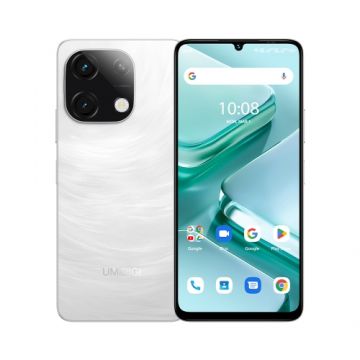 Telefon mobil UMIDIGI G9T, Alb, 4G, 6.75 90Hz, 8GB RAM (4GB + 4GB extensibili), 128GB ROM, Android 14, 13MP Ultra-Clear AI Camera, 5000mAh, Dual SIM