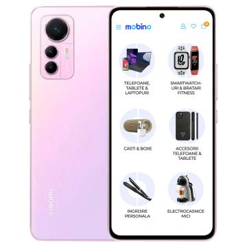 Telefon mobil Xiaomi 12 Lite, 5G, 256GB, 8GB RAM, Dual-SIM, Roz