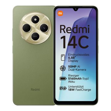 Telefon mobil Xiaomi Redmi 14C, 4G, 256GB, 8GB RAM, Dual SIM, Verde Sage