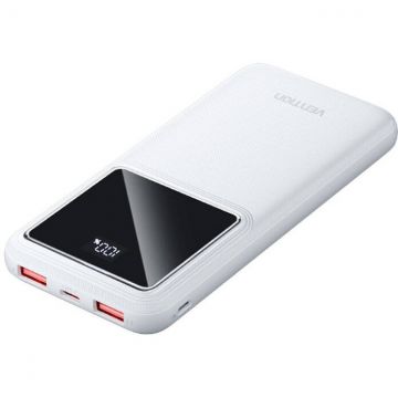 Vention Acumulator extern Vention 10.000 mAh/37Wh, 22.5W, max. 3A, Alb