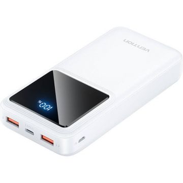 Vention Baterie externa Vention FHLW0, 20000mAh, Micro-USB, USB-C, 2xUSB-A, 22.5W Alb