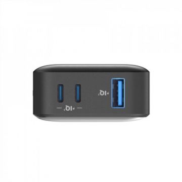 Anker POWER BANK Anker 533 10.000 mAh, 30W PD si Power IQ 3.0, 2 x USB-C, 220 g, negru, A1256G12 (timbru verde 0.98 lei) - 0194644055127