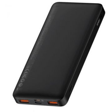 BASEUS Acumulator extern Baseus Bipow Digital Display, Power Bank 10000mAh, PD 20W USB, USB-C, Negru