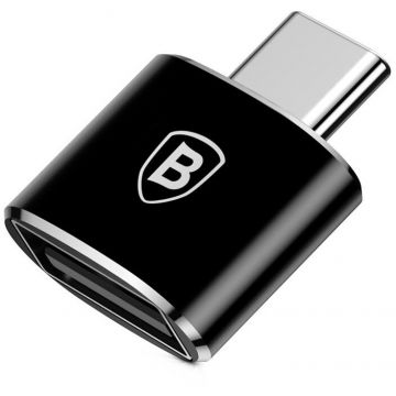 BASEUS Adaptor OTG Baseus USB la USB Type-C CATOTG-01, Negru