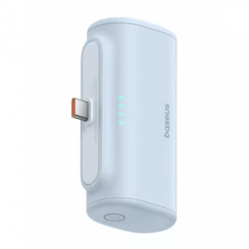 BASEUS Baterie externa Baseus Compact, capacitate 5000mAh, 20W, 1 x USB Type-C, total 5V, 2.4A, Albastru, P10068306313-00 (timbru verde 0.98 lei) - 6932172659523