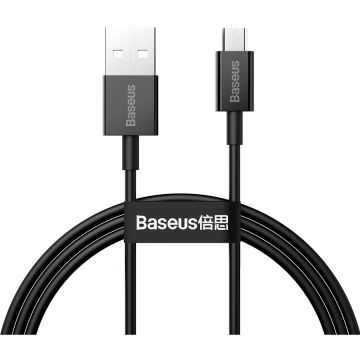 BASEUS Cablu alimentare si date Baseus, Superior, Fast Charging, USB la Micro-USB 2A 1m, Negru