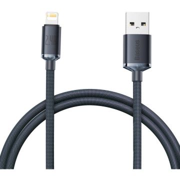 BASEUS Cablu de incarcare, Baseus, USB la Lightning, 2,4 A, 1,2 m, Negru