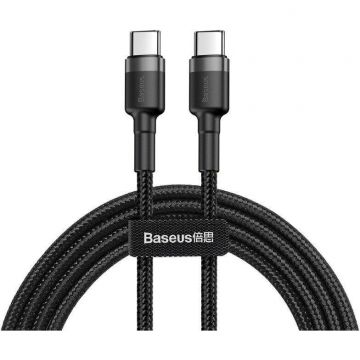 BASEUS Cablu de incarcare USB-C / USB-C 3A 60W Baseus CATKLF-GG1 1m Negru