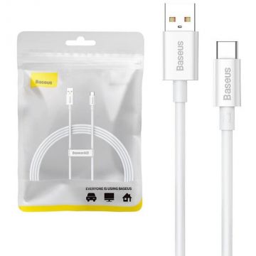 BASEUS Cabluri de date Baseus Superior 100W USB la USB-C, 1.5m, 6A, 480Mbps, Alb