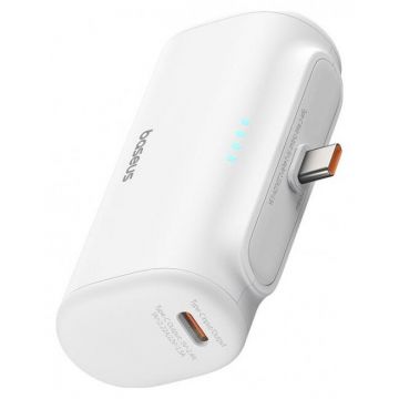 Baterie Externa Compact 5000mAh 20W USB-C Alb