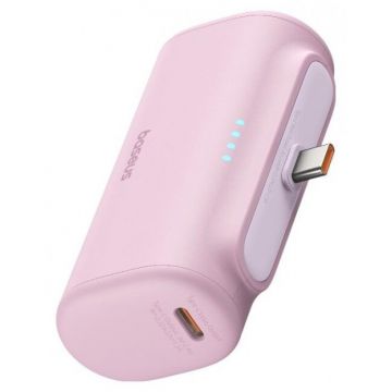 Baterie Externa Compact 5000mAh 20W USB-C Roz